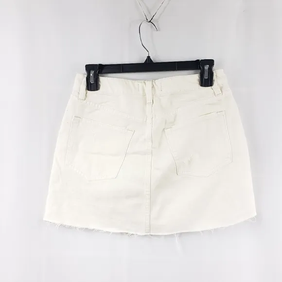 Free People Destroyed Denim Mini Skirt