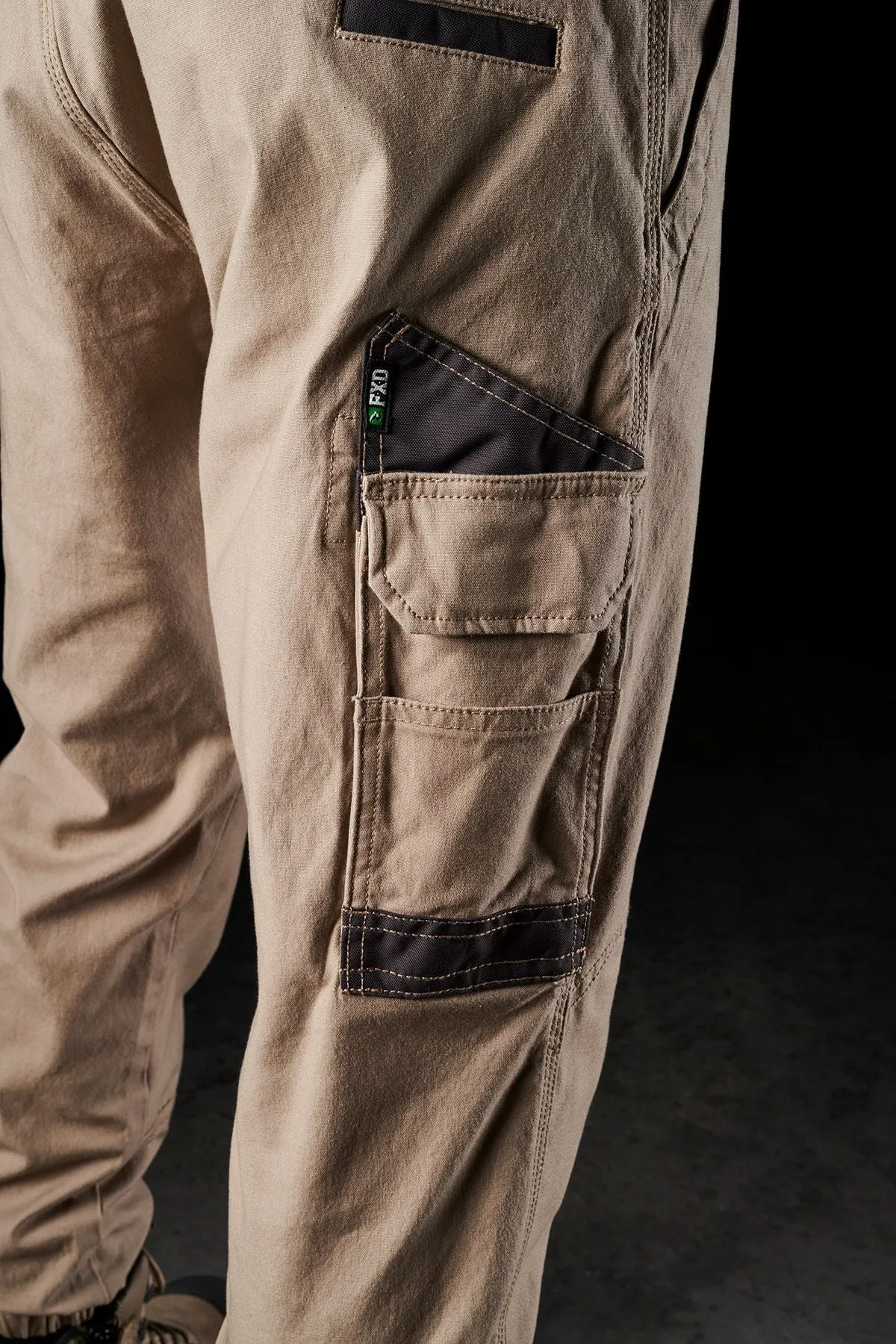 FXD Men's WP-4 Stretch Cuff Work Pants - Khaki