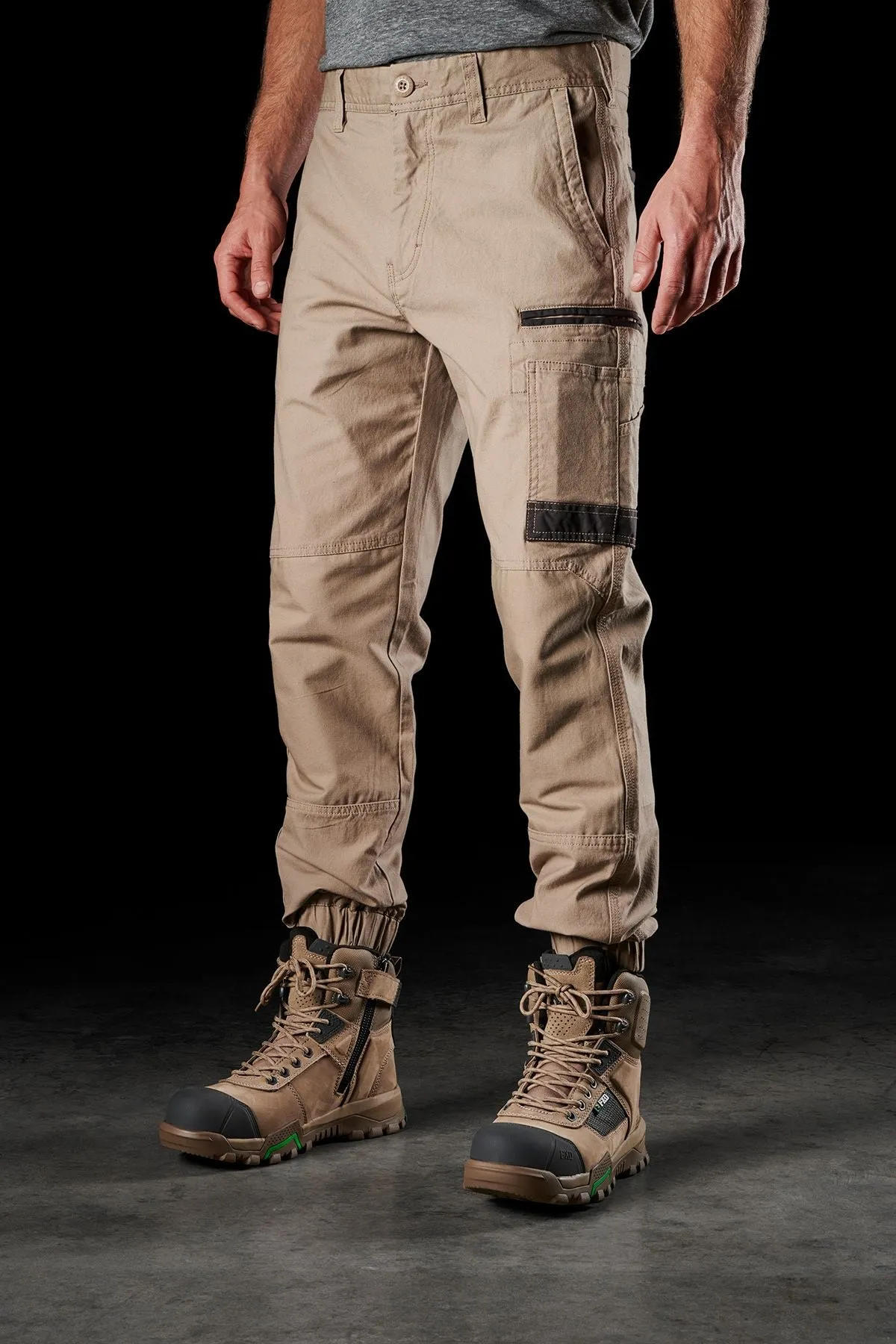 FXD Men's WP-4 Stretch Cuff Work Pants - Khaki