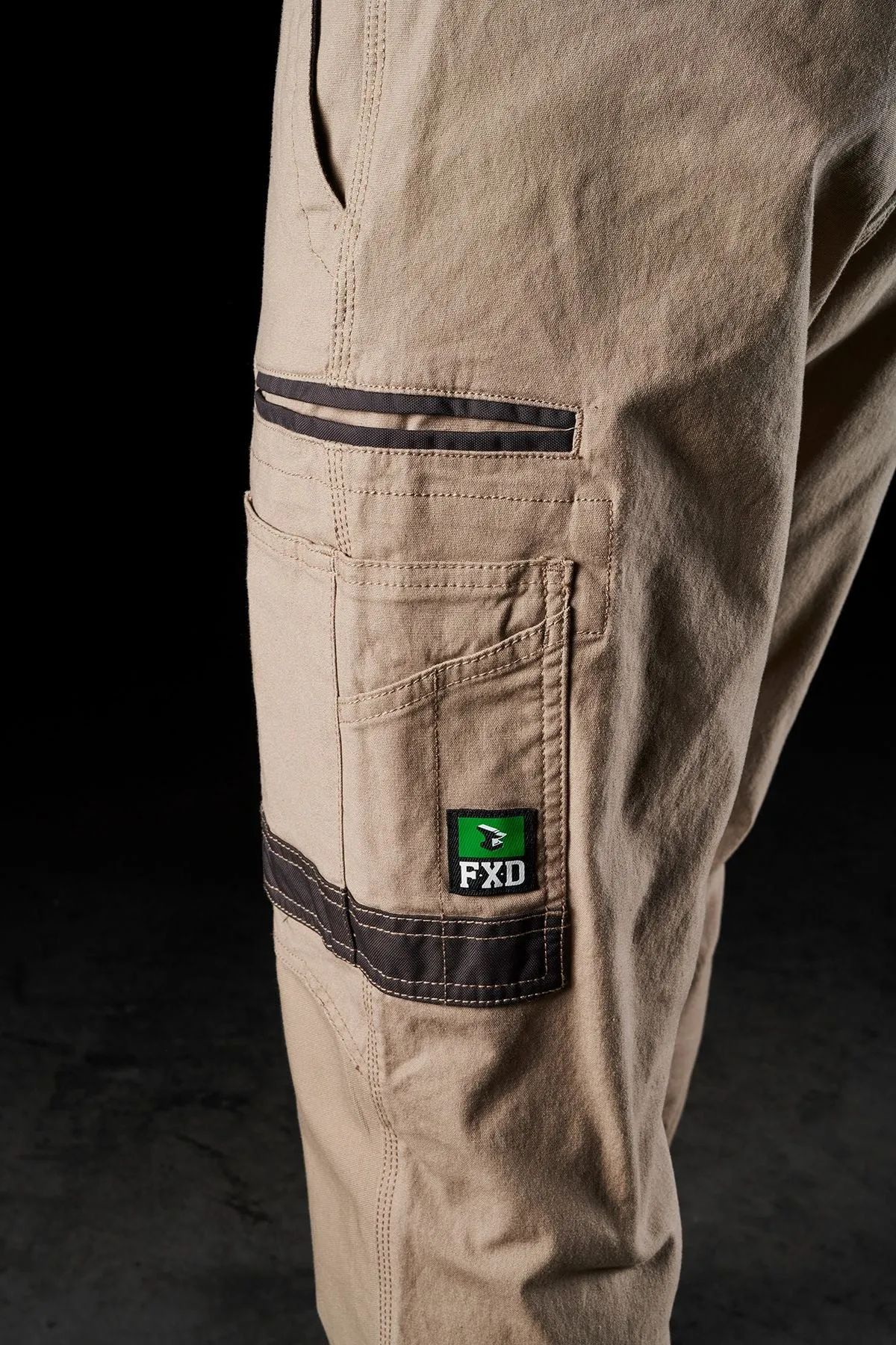FXD Men's WP-4 Stretch Cuff Work Pants - Khaki