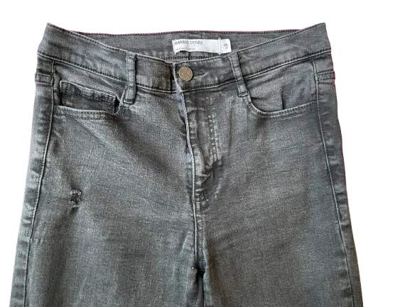 Garage Denim Black Distressed Jeans