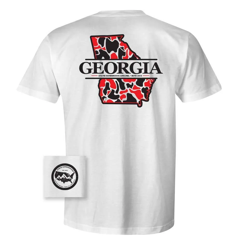 Georgia Red & Black Camo Tee - Comfort Color