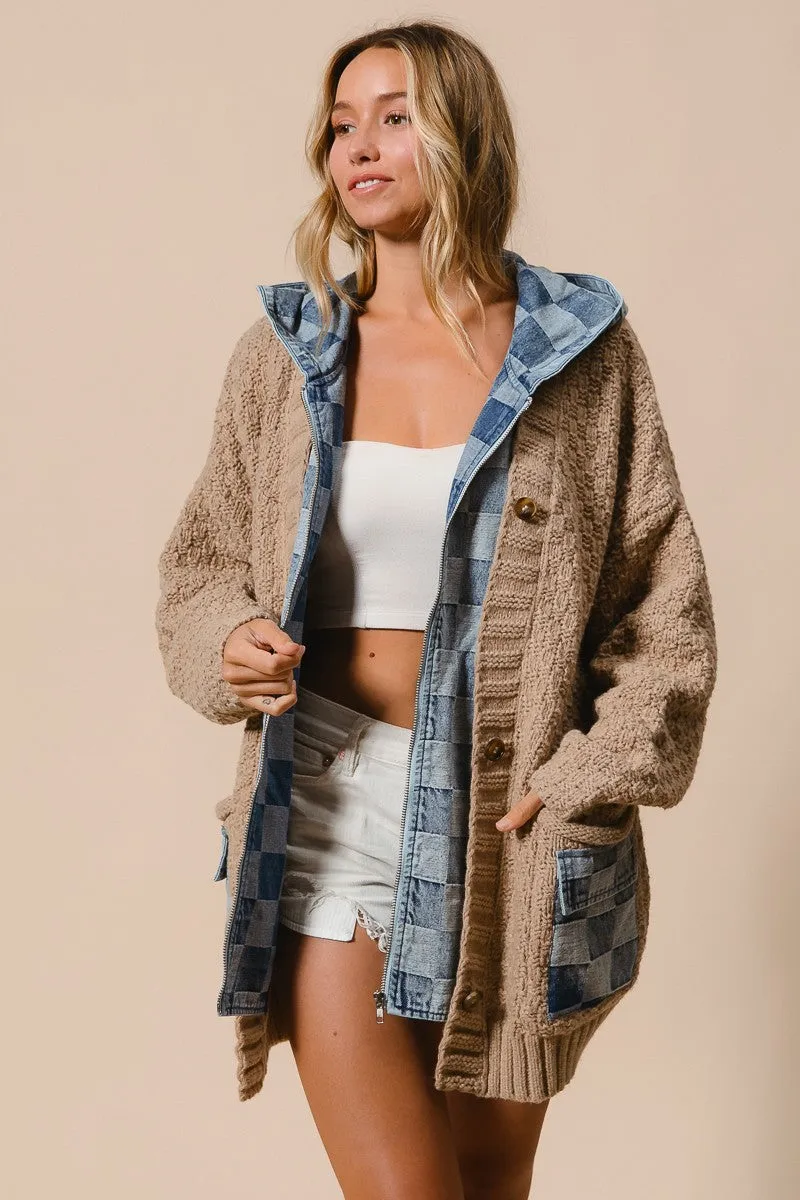Gimme Denim Checkered Jacket