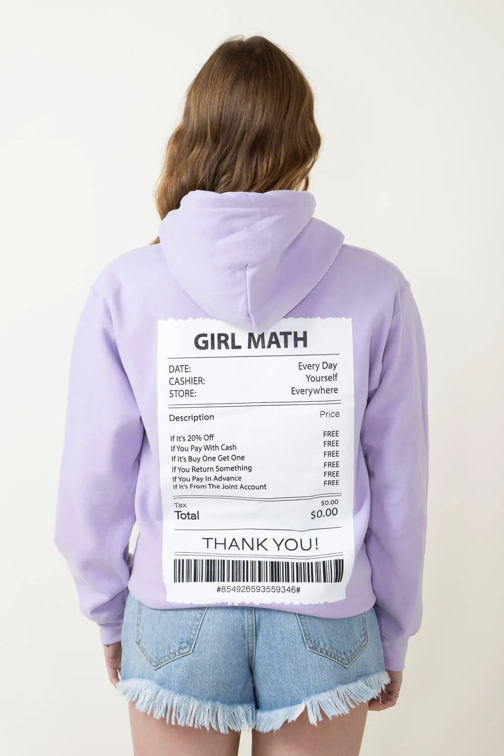 Girl Math Hoodie for Women in Purple | HOODIE-GIRLMATH-LAV