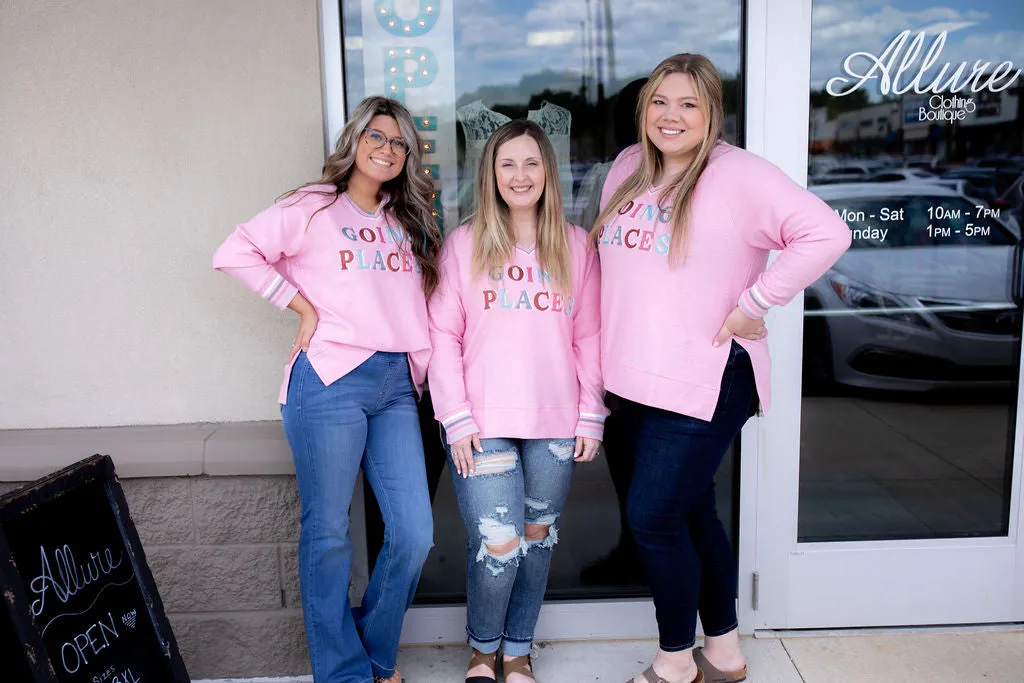 Going Places Corded Sweatshirt