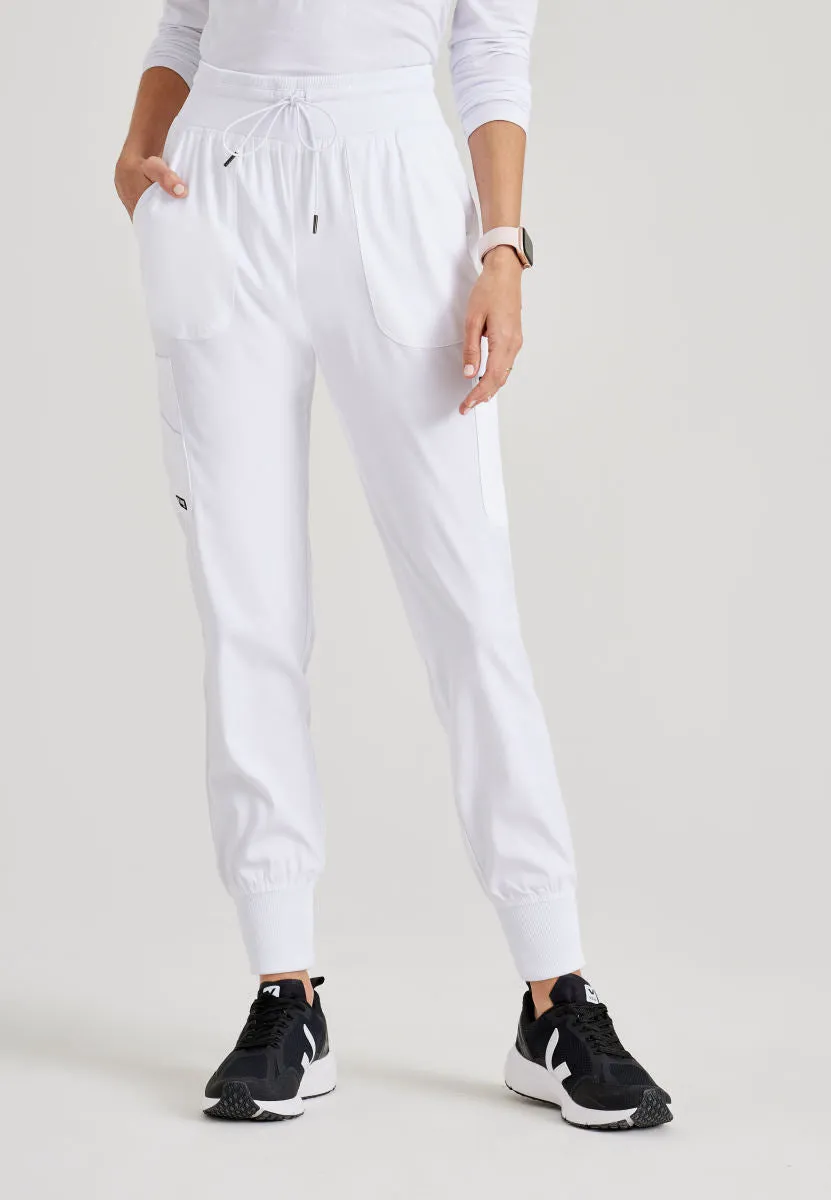 Greys Anatomy Stretch GRSP527 Carly Jogger White