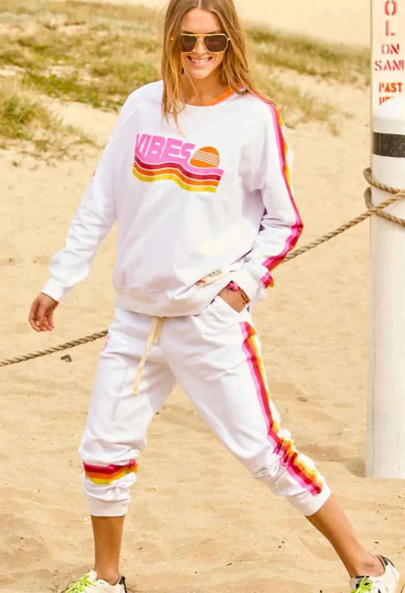 Hammill & Co - Retro Vibes Track Pant - White