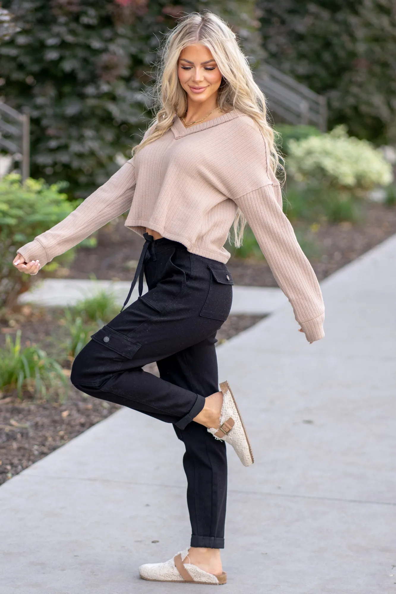Harper High Rise Cargo Cuffed Jogger Regular & Plus Sizes