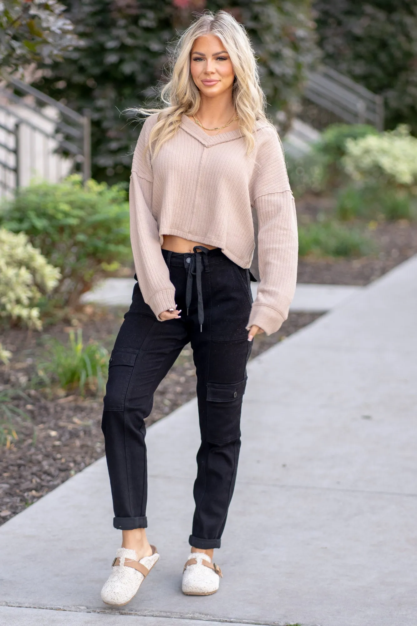 Harper High Rise Cargo Cuffed Jogger Regular & Plus Sizes