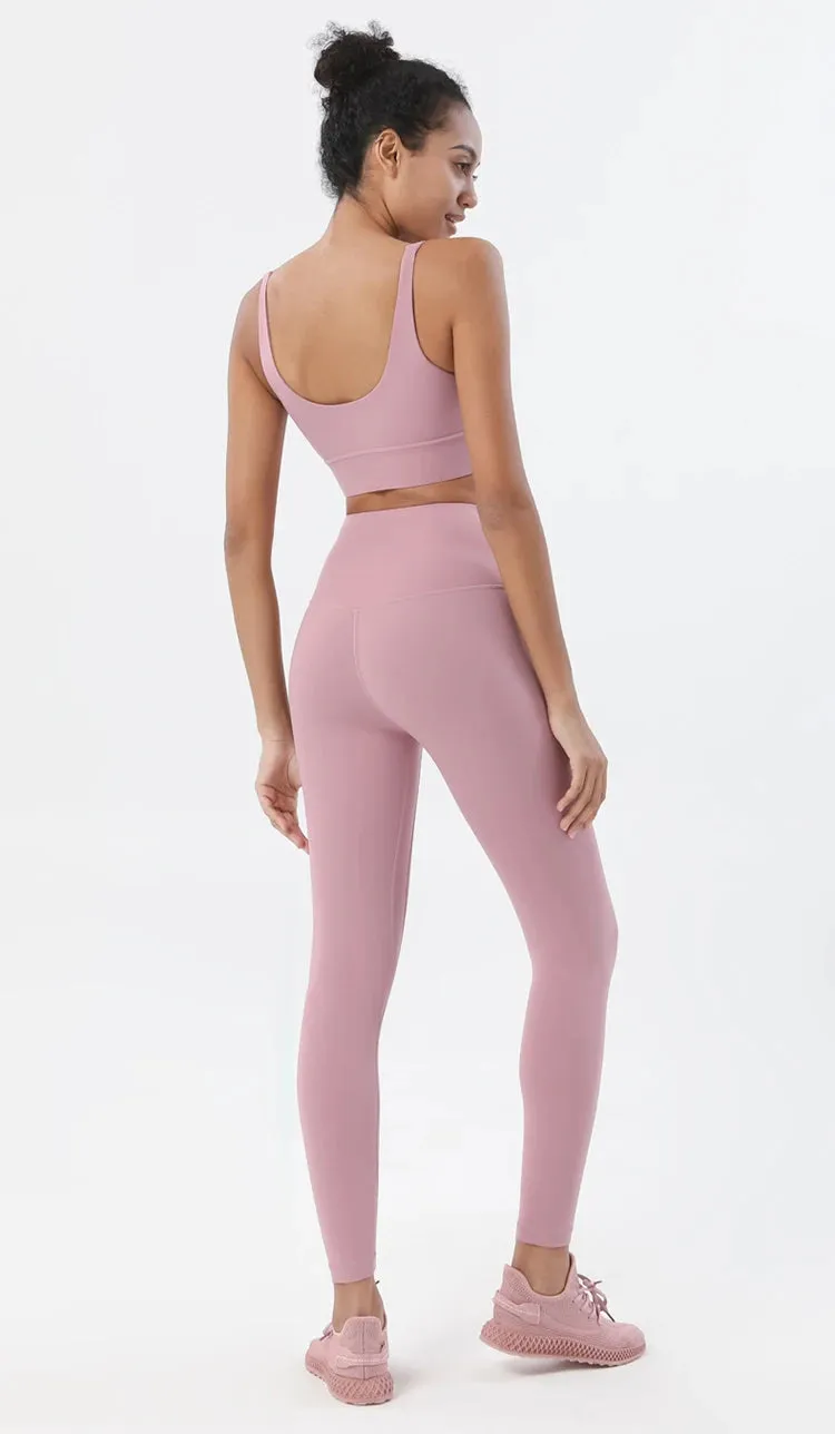 Hazel 2-Piece Leggings and Crop Tops Workout Set