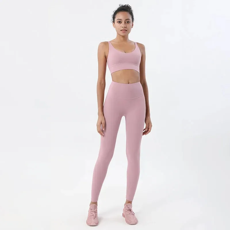 Hazel 2-Piece Leggings and Crop Tops Workout Set