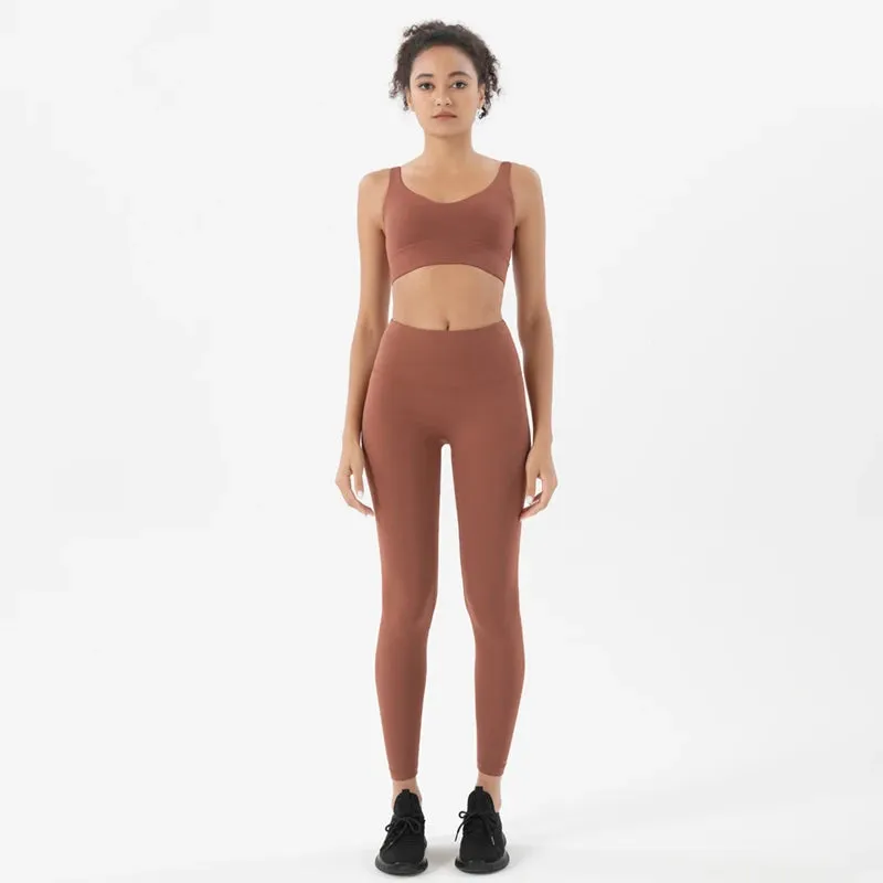 Hazel 2-Piece Leggings and Crop Tops Workout Set