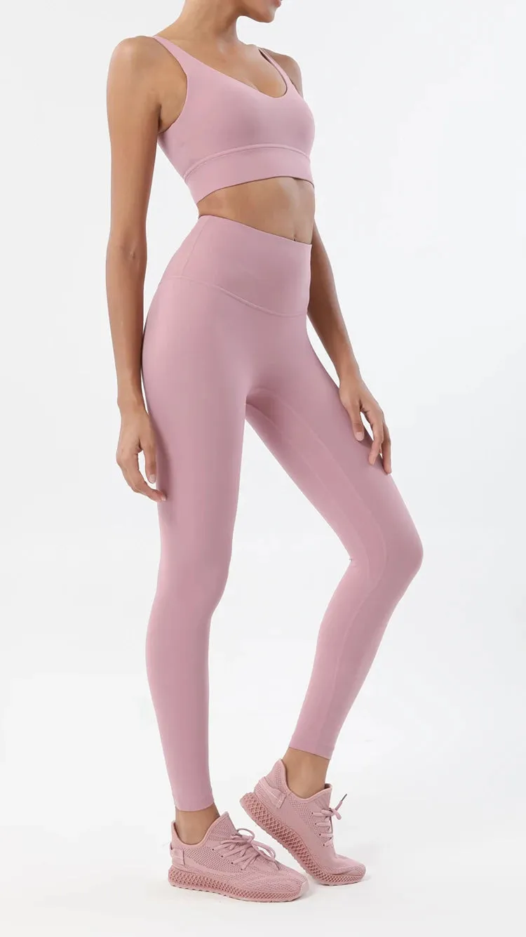 Hazel 2-Piece Leggings and Crop Tops Workout Set