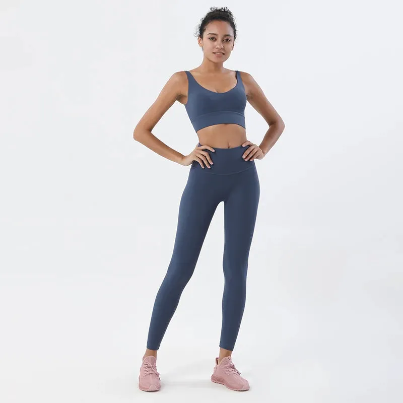 Hazel 2-Piece Leggings and Crop Tops Workout Set