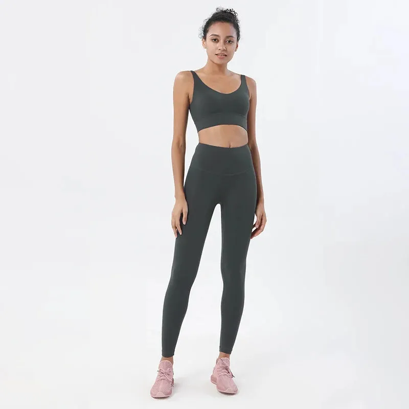 Hazel 2-Piece Leggings and Crop Tops Workout Set