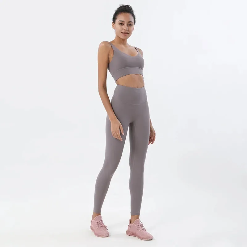 Hazel 2-Piece Leggings and Crop Tops Workout Set