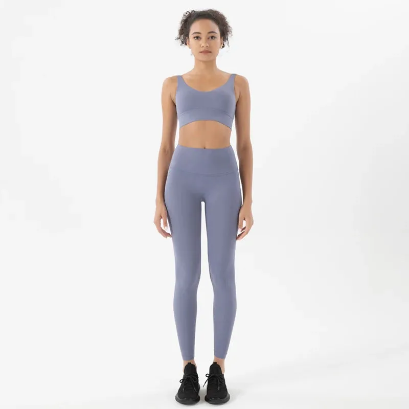 Hazel 2-Piece Leggings and Crop Tops Workout Set