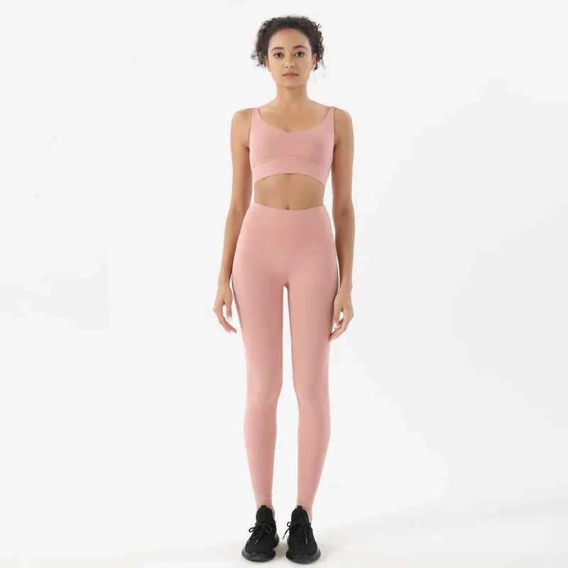 Hazel 2-Piece Leggings and Crop Tops Workout Set