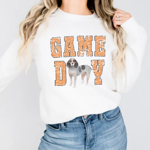 Hazel Blues® |  TN Vols Game Day Gingham Sweatshirt