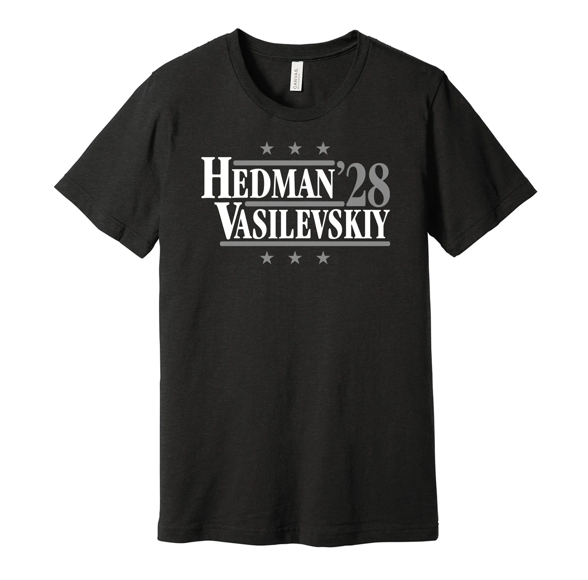 Hedman & Vasilevskiy '28 - Tampa Bay Hockey Political Campaign Parody T-Shirt - Hyper Than Hype Shirts