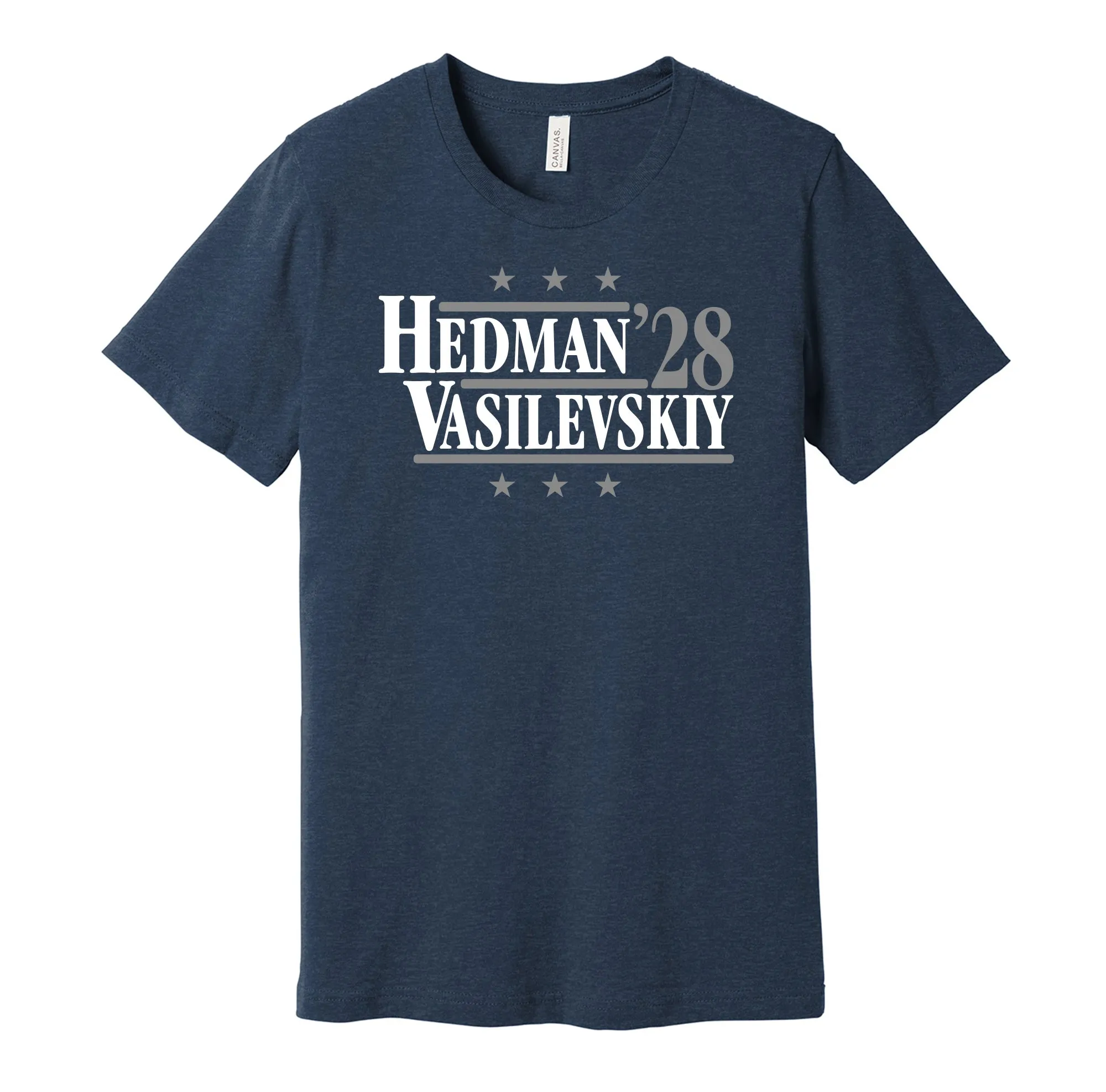 Hedman & Vasilevskiy '28 - Tampa Bay Hockey Political Campaign Parody T-Shirt - Hyper Than Hype Shirts