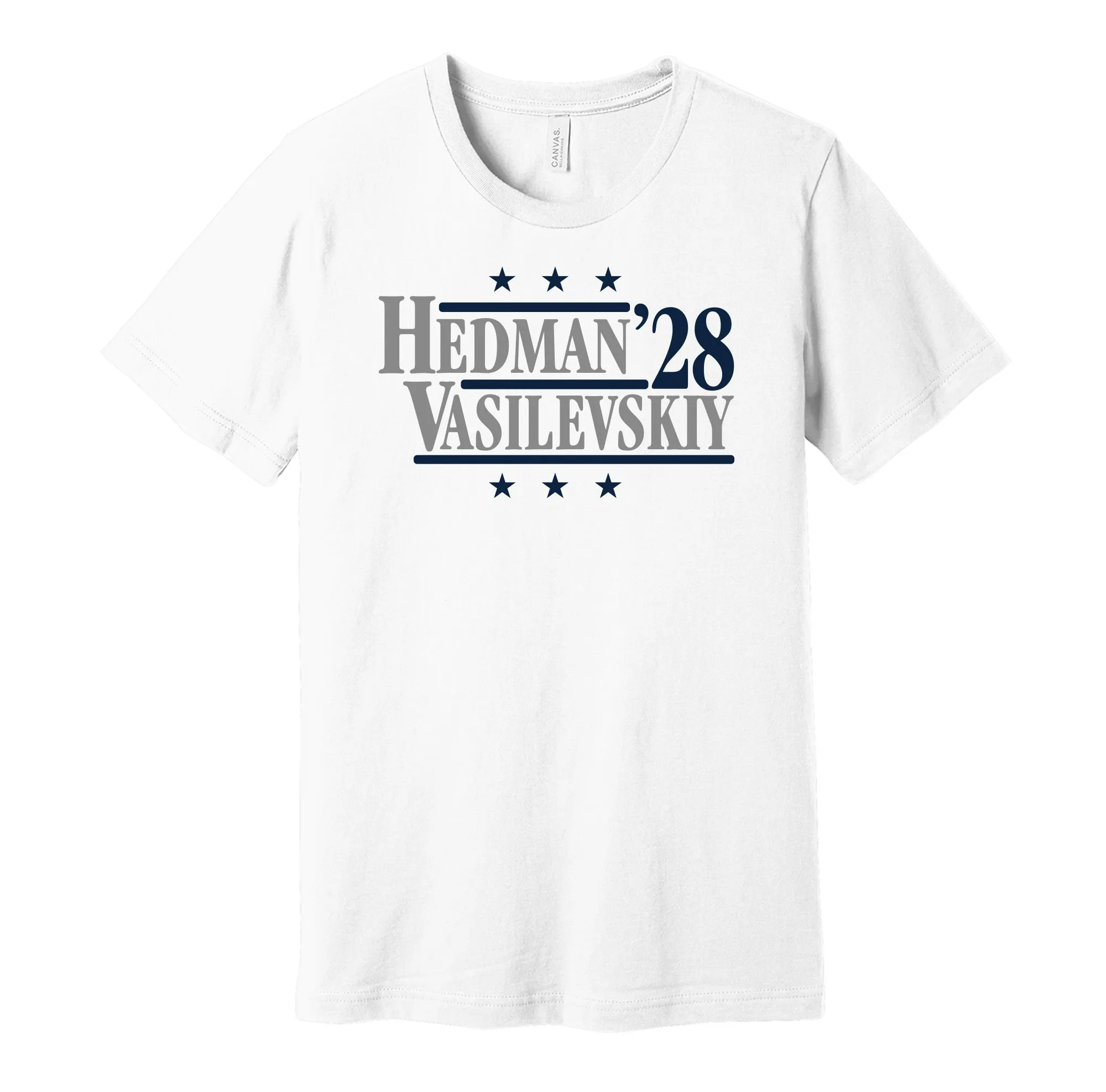 Hedman & Vasilevskiy '28 - Tampa Bay Hockey Political Campaign Parody T-Shirt - Hyper Than Hype Shirts