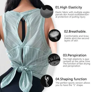 High quality Quick Dry Sports  Sexy Back Yoga Tank Top Women's Fitness Running Vest