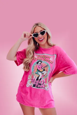 Honky Tonk Graphic Tee - Magenta