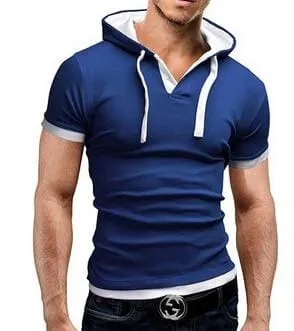 Hooded Sling Short-Sleeved Tees Male