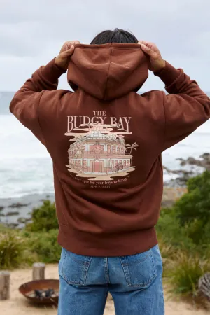 Hoodie in Brown Budgy Bay Hotel