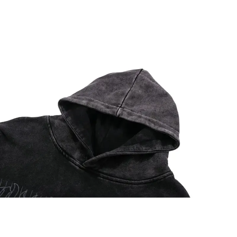 Hungry Demon Print Hoodie Y2K