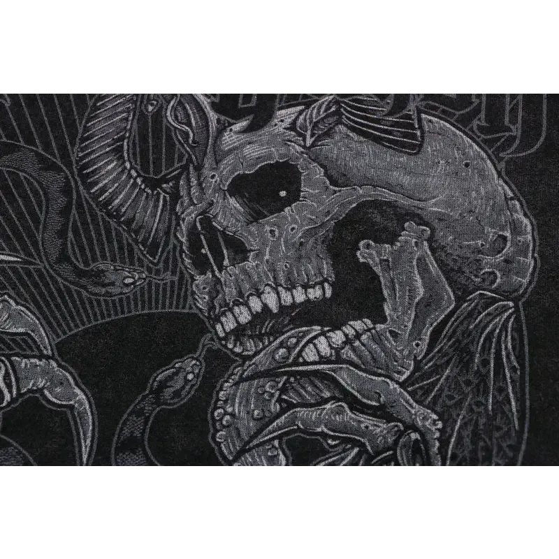 Hungry Demon Print Hoodie Y2K
