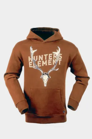 Hunters Element Men's Fallow Skull Hoodie - Rust