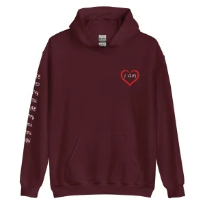 I AM HEART Affirmations Inspirational Positive Self-Love Hoodie Women