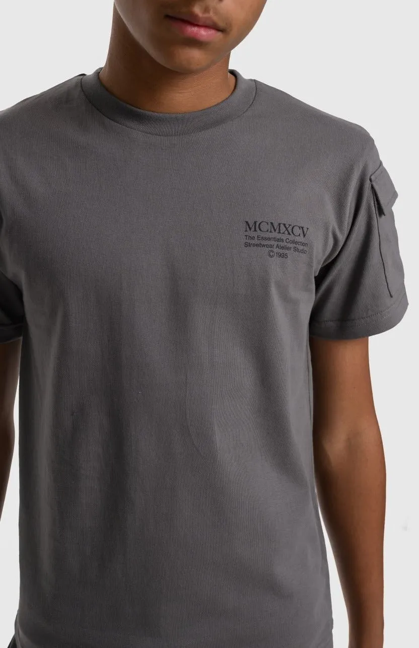 INTEGER BOYS T-SHIRT - CHARCOAL