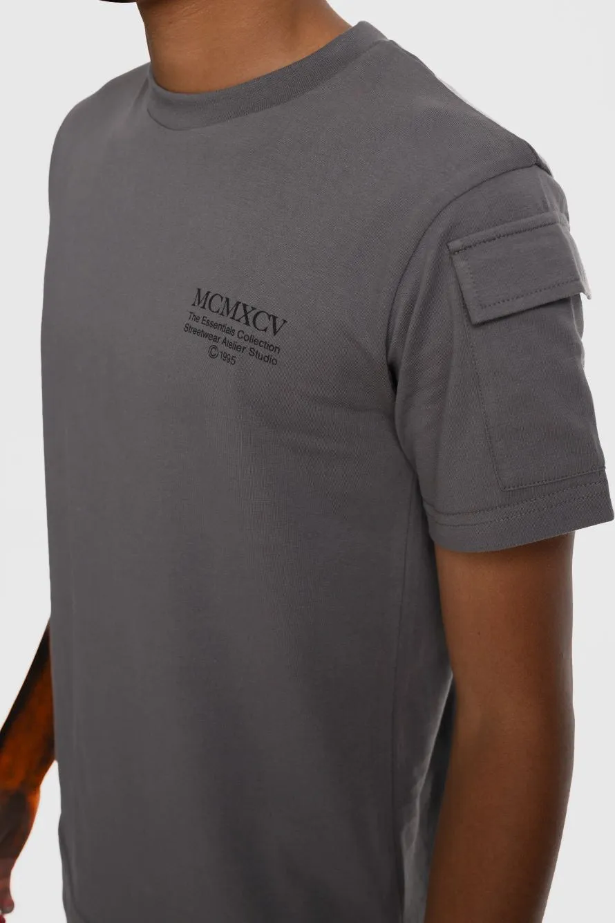 INTEGER BOYS T-SHIRT - CHARCOAL
