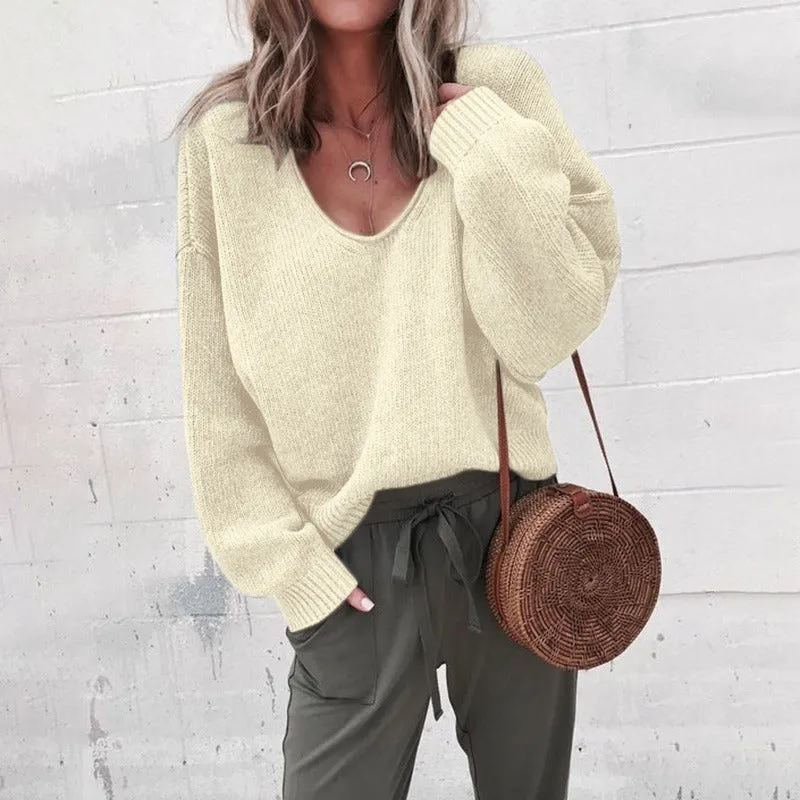 Jaqueline - pullover with oversized v-neckline
