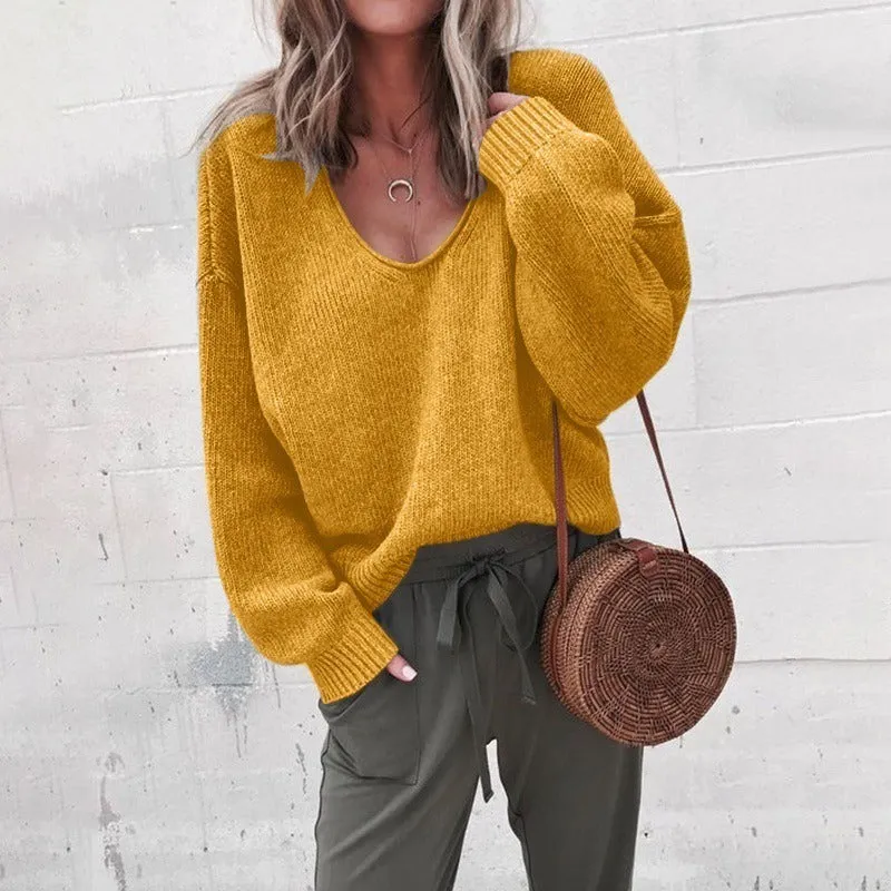 Jaqueline - pullover with oversized v-neckline