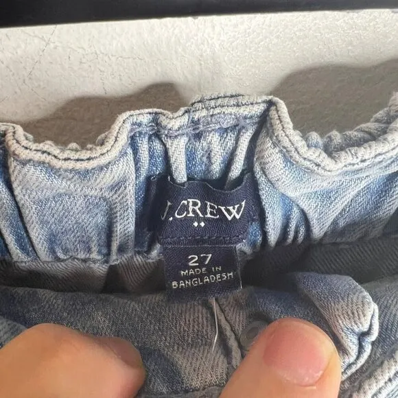 J.Crew Womens $128 Lightweight drapey cargo jogger jean Size 27 CB398
