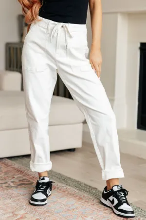Judy Blue Ecru Charlene High Rise Jogger
