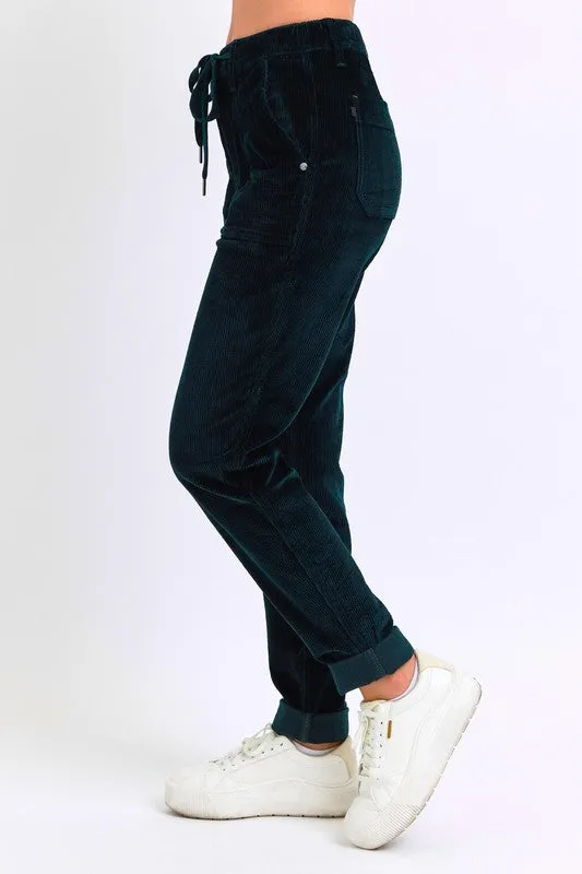Judy Blue Emerald High Rise Corduroy Cuffed Jogger