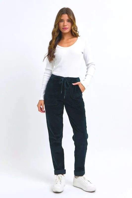 Judy Blue Emerald High Rise Corduroy Cuffed Jogger