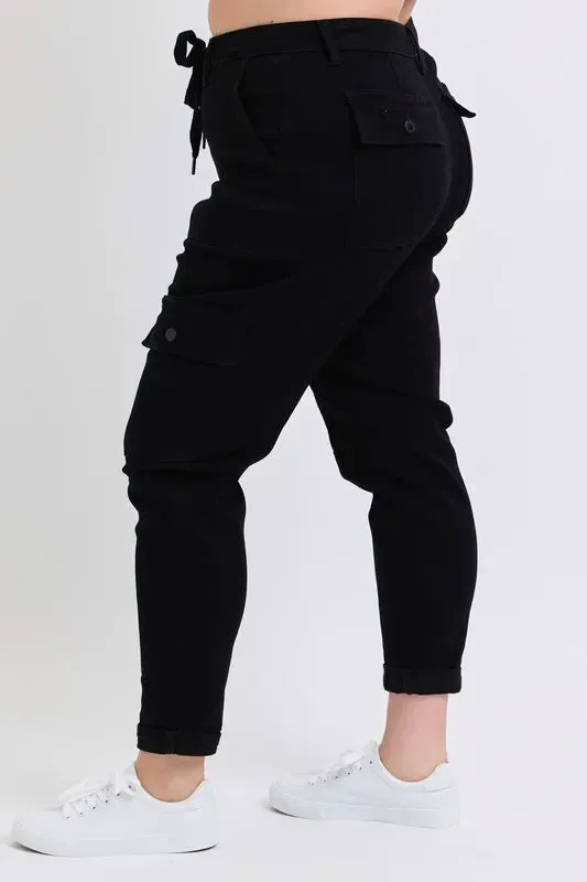 Judy Blue Full Size High Waist Cargo Cuffed Jogger Plus Size