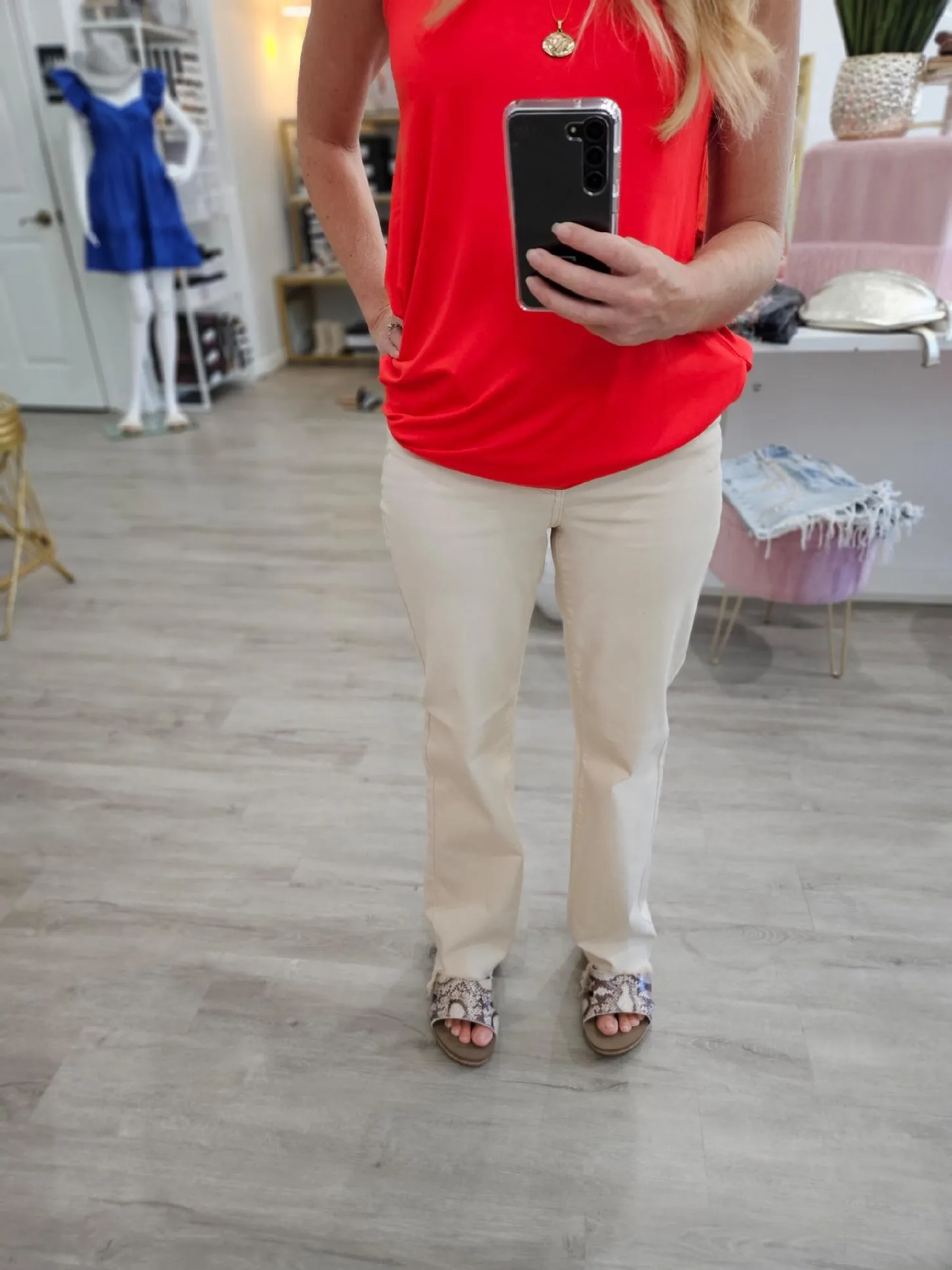 Judy Blue Khaki 90s Straight Jeans