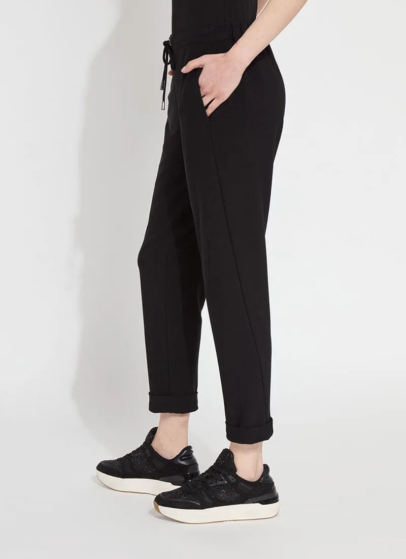 Julia Crepe Cuffed Jogger | Black