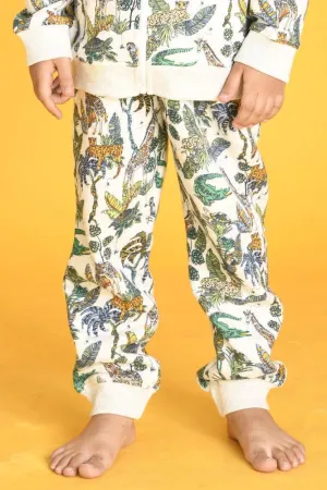 JUNGLE FLEECE BOYS JOGGER - WHITE