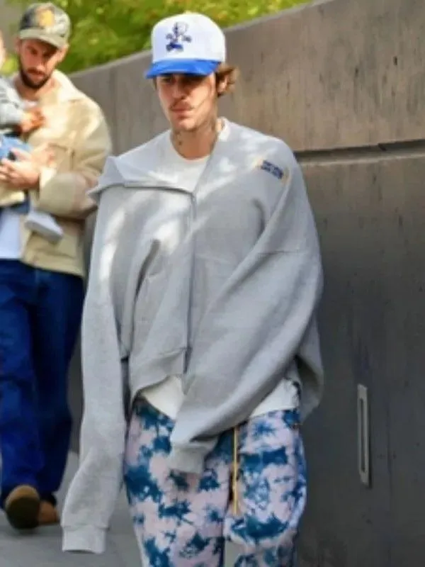 Justin Bieber Baggy Grey Hoodie