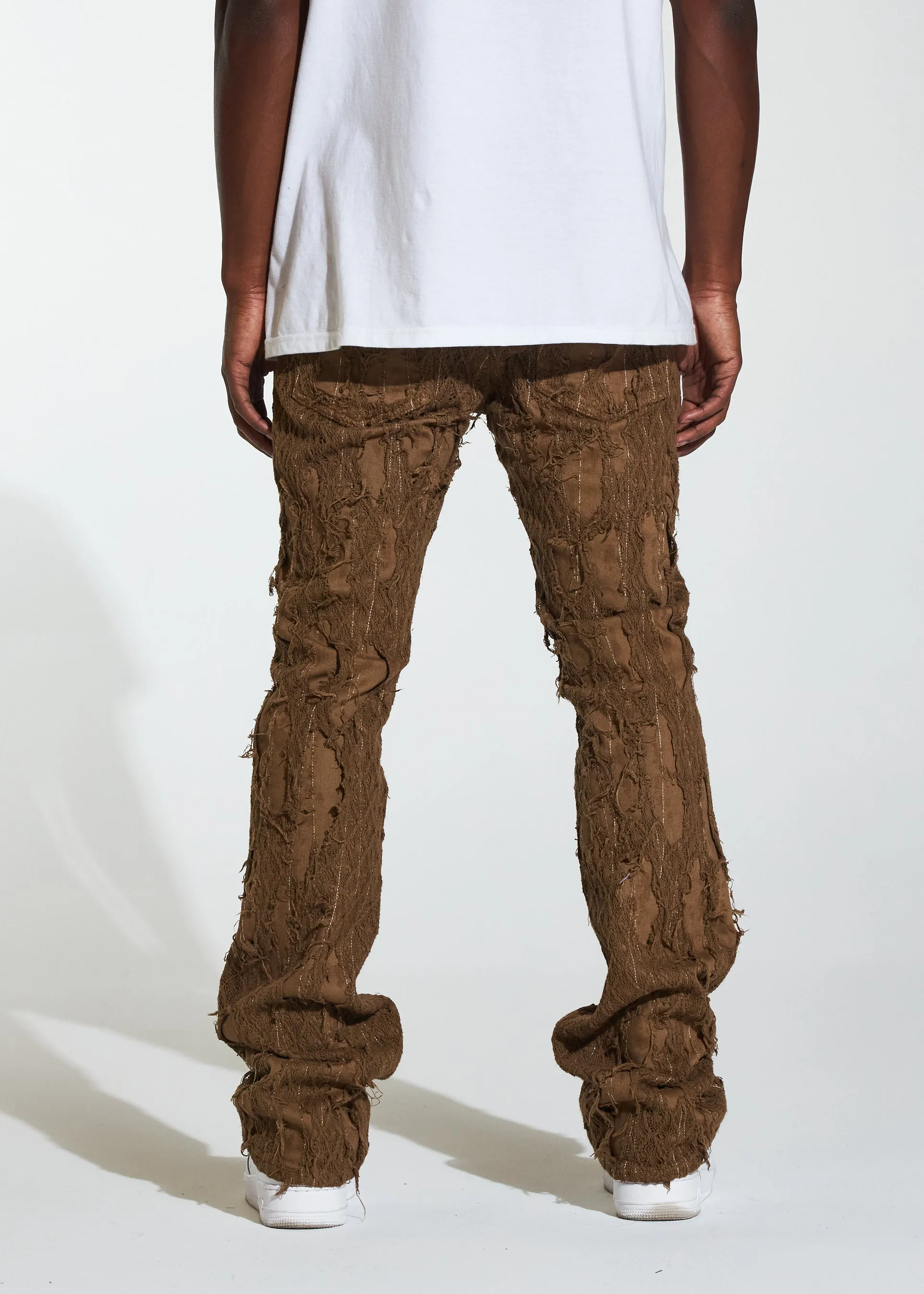 Kai Stacked Flare Denim (Brown)