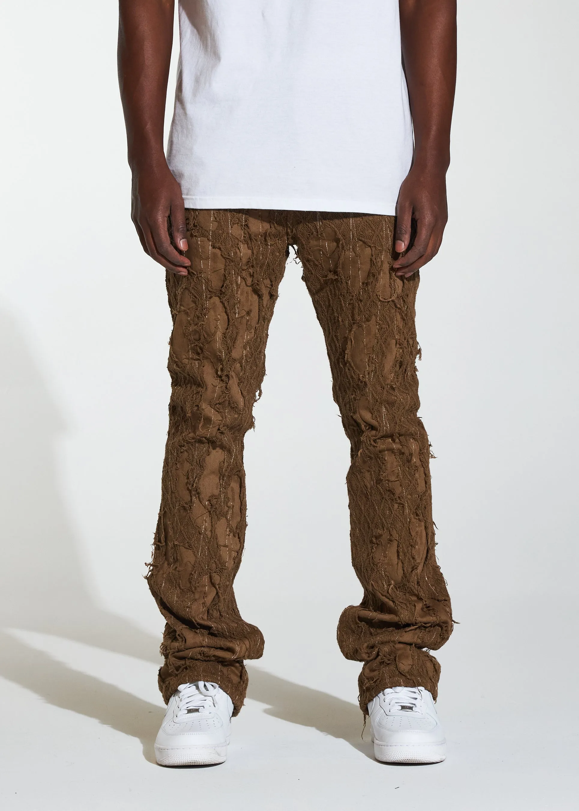 Kai Stacked Flare Denim (Brown)