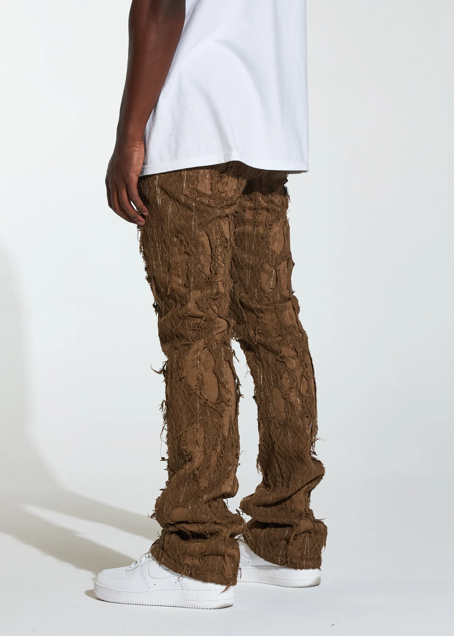 Kai Stacked Flare Denim (Brown)